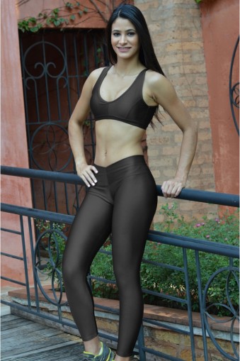 Legging longa brilho-Preto