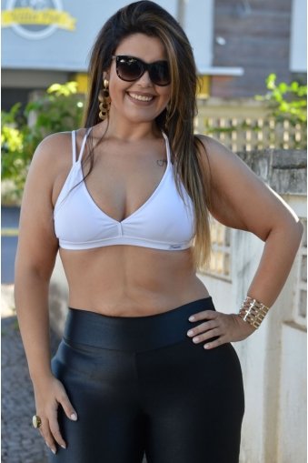 Top plus size bojo e tirinhas-Branco