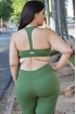 Top nadador básico plus size-Verde