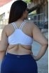 Top tirinhas com bojo plus size-Branco